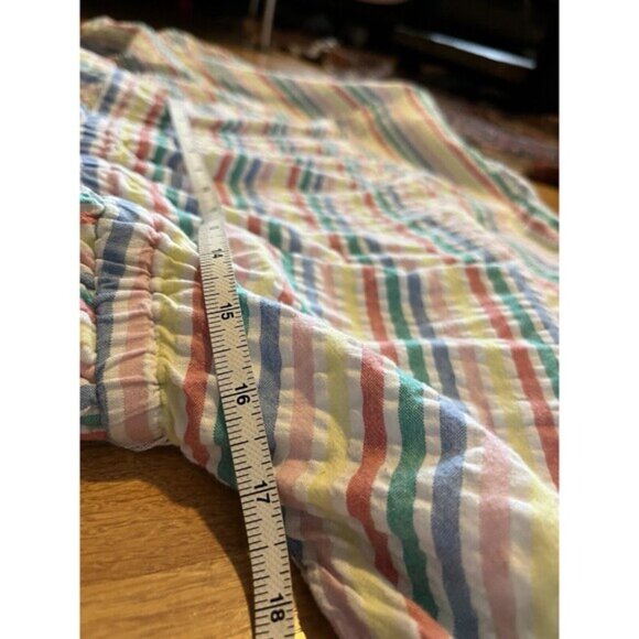 J Crew Multicolored Striped Balloon Sleeve Fit And Flare Mini Dress Size… - Picture 8 of 8